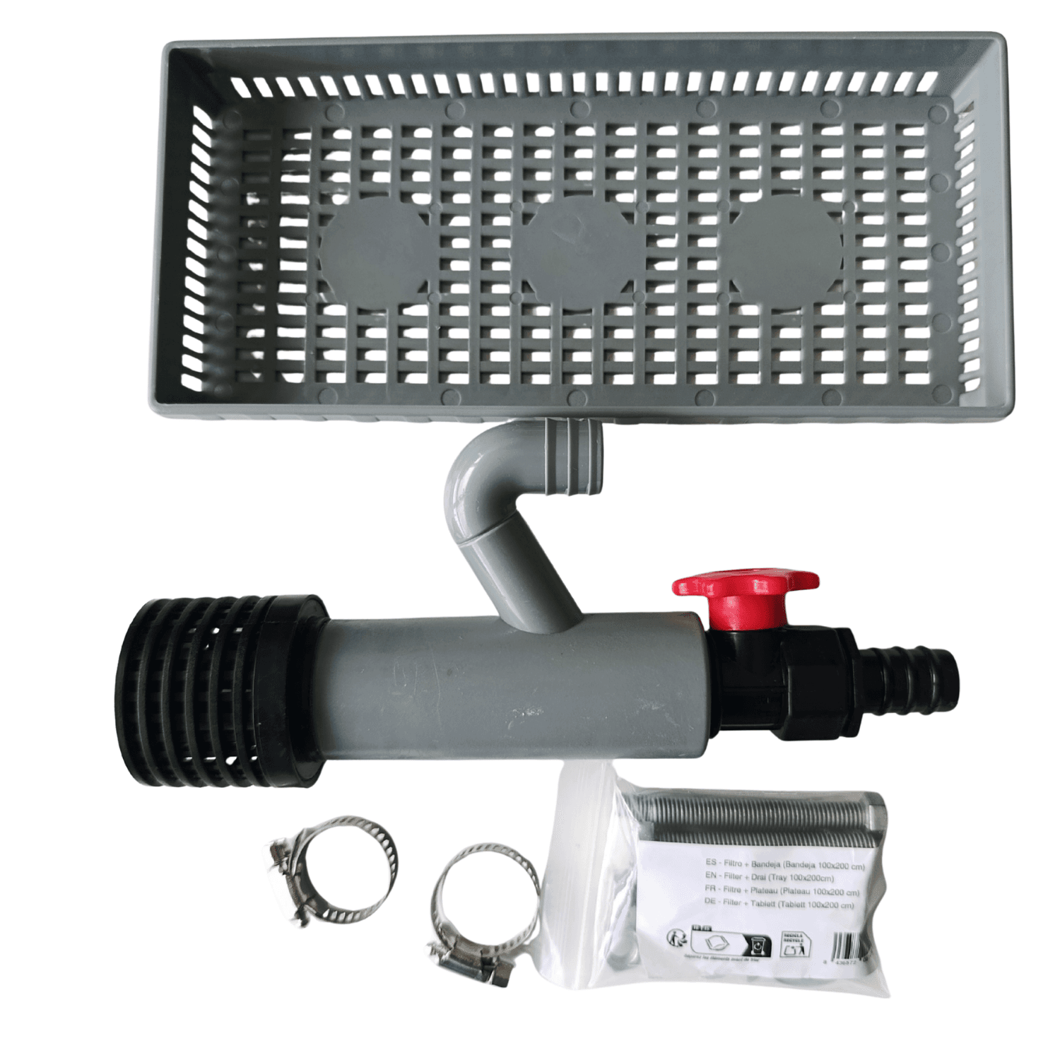 Filter + Drain Kit for 100x200 cm