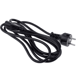 Black Cable 3x1.5mm with Schuko Plug + IEC Female Plug C13 2.5m (1)