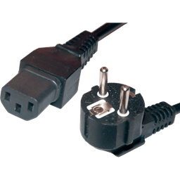 Black Cable 3x1.5mm with Schuko Plug + IEC Female Plug C13 5m (2)