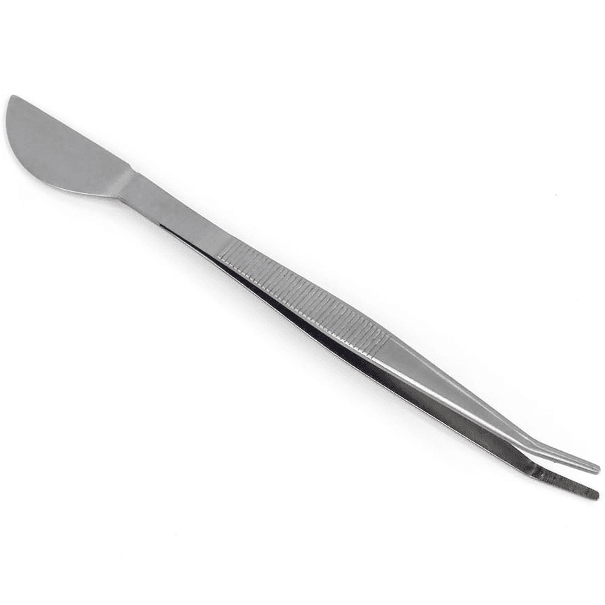Dingmu Curved Tongs / Spatula 220mm - Stainless