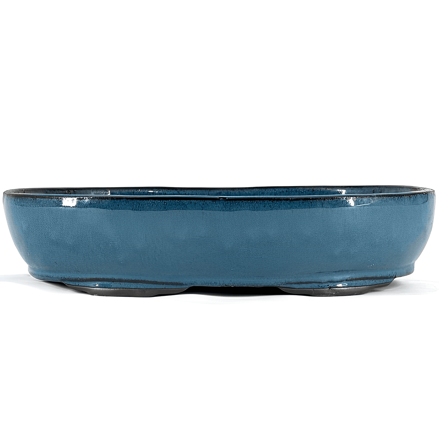 Blue Oval Enameled Pot 42 x 29 x 9 cm