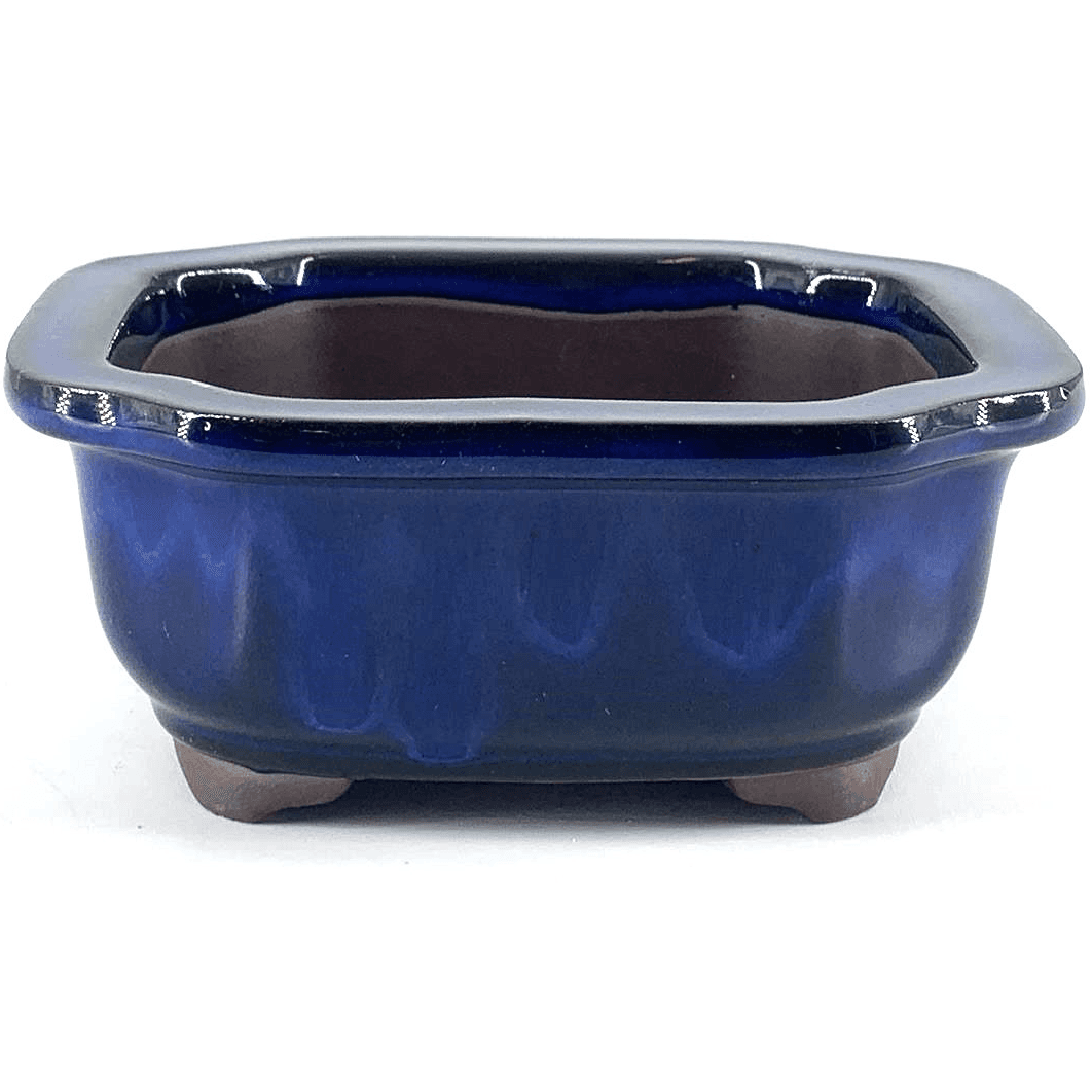 Blue Rectangular Enameled Pot 30 x 25 x 10 cm