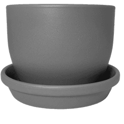 Round Meliflor Ceramic Pot Kit 25x19cm + Plate 24cm (1)