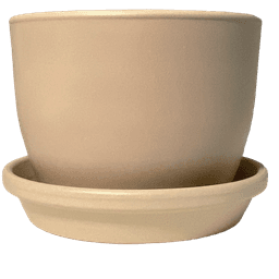 Round Meliflor Ceramic Pot Kit 25x19cm + Plate 24cm (1)