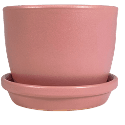Round Meliflor Ceramic Pot Kit 18x13cm + Plate 18cm (1)
