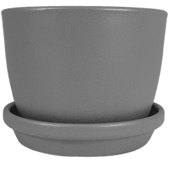 Round Meliflor Ceramic Pot Kit 18x13cm + Plate 18cm (1)