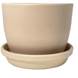 Round Meliflor Ceramic Pot Kit 18x13cm + Plate 18cm (1)