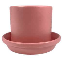 Meliflor Tubular Ceramic Pot Kit 21x18cm + Plate 24cm (1)