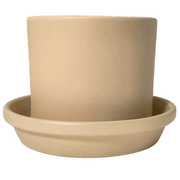 Meliflor Tubular Ceramic Pot Kit 21x18cm + Plate 24cm (1)