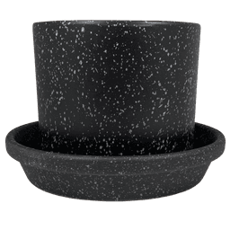 Meliflor Tubular Ceramic Pot Kit 21x18cm + Plate 24cm (1)