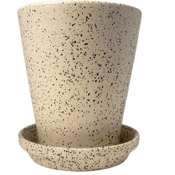 Meliflor Cone Ceramic Pot Kit 21x23cm + Plate 20cm (1)
