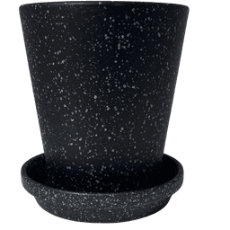 Meliflor Cone Ceramic Pot Kit 21x23cm + Plate 20cm (1)