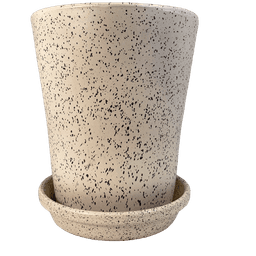 Meliflor Ceramic Pot Kit Cone 30x34cm + Plate 26cm (1)