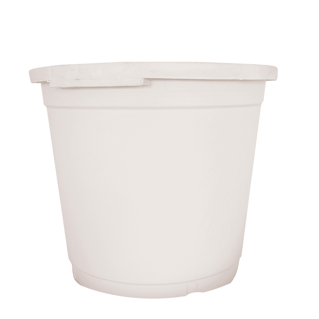 Outdoor White Round Pot
