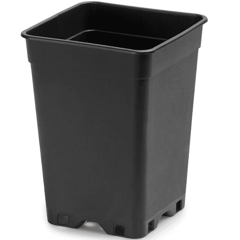 Black Flood Square Pot