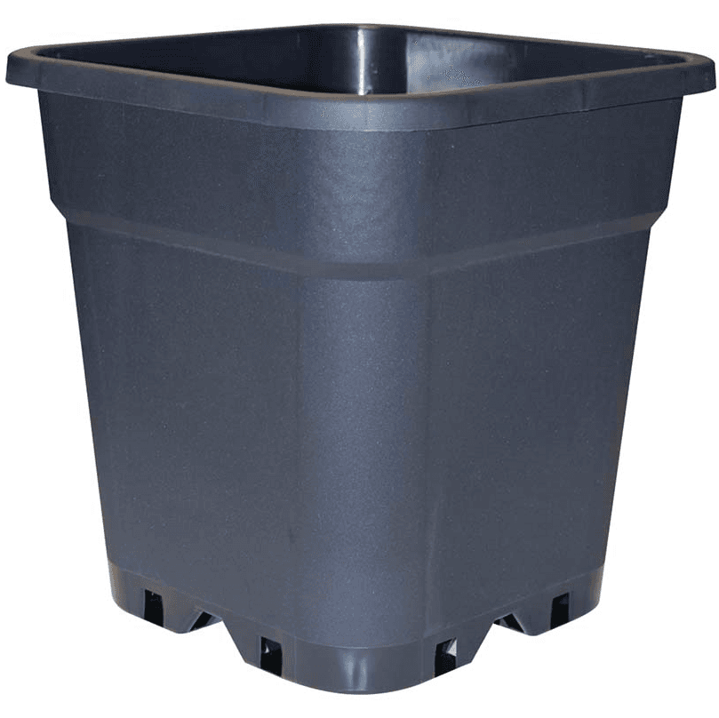 Black Flood Reinforced Square Pot