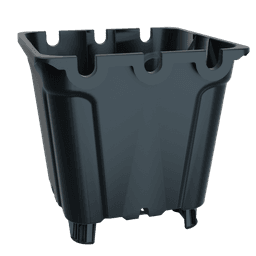 Flowerpot GR. Black Square with Support and Guide (1)