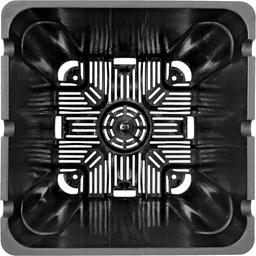 Flowerpot GR. Black Square with Support and Guide (3)