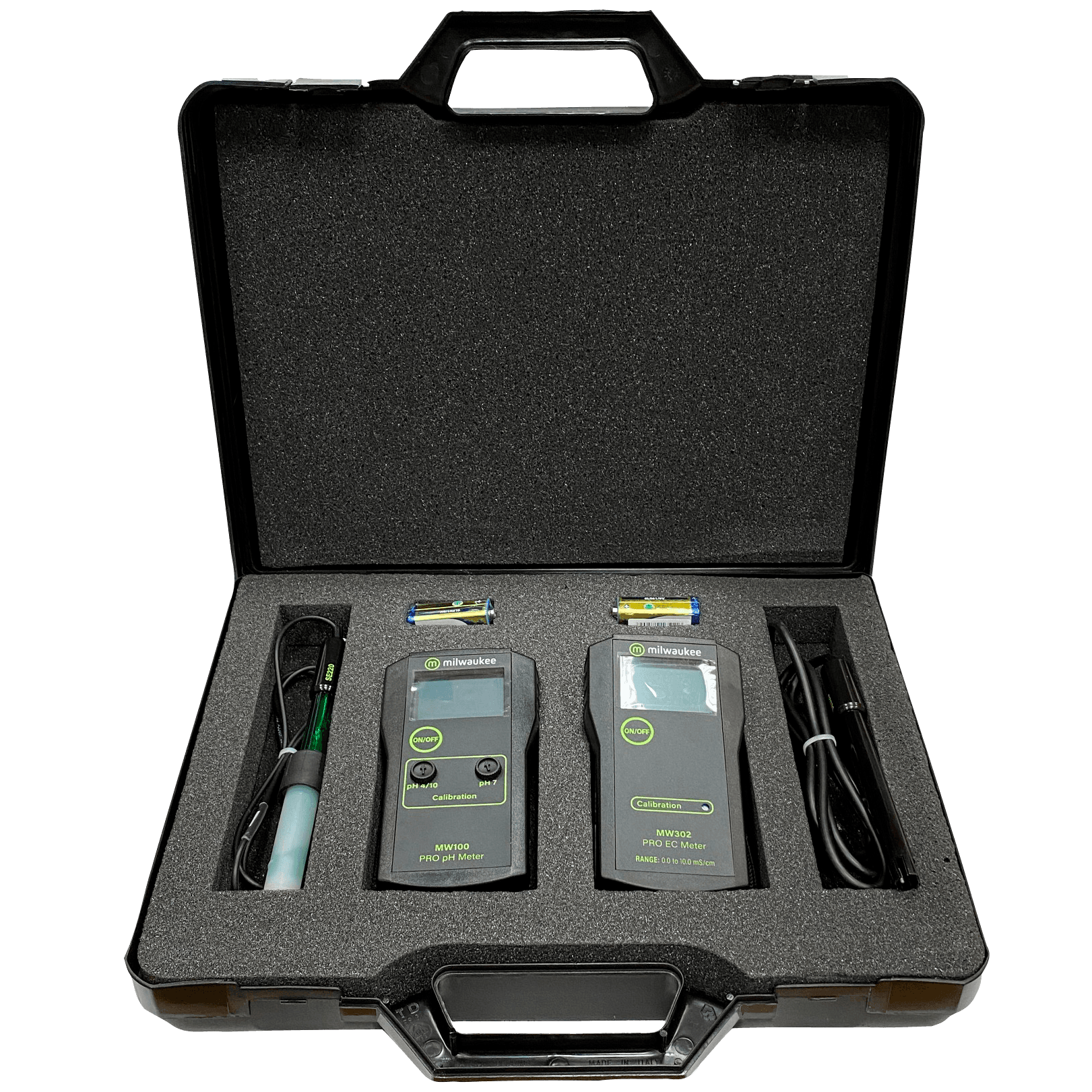 Milwaukee Case PH + EC (Portable Meters MW100-MW302 + Probes)