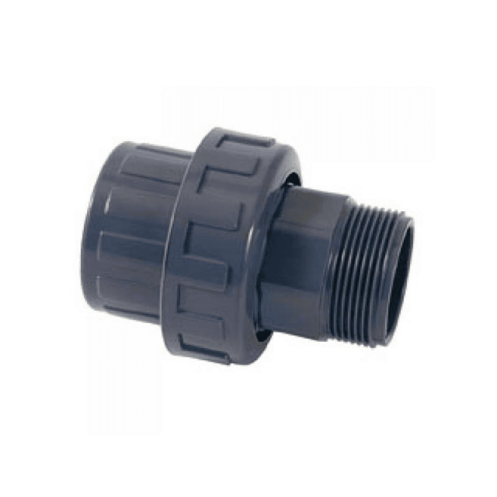 3-Piece PVC Coupling Male-Glue Thread 32-1