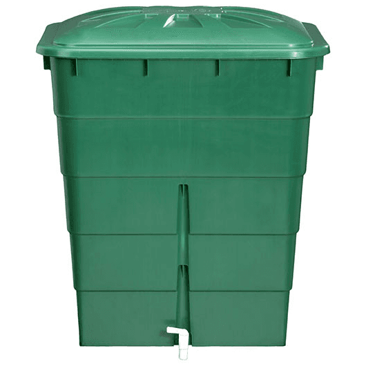 Green Rectangular Polyethylene Tank 300L (+ tap)
