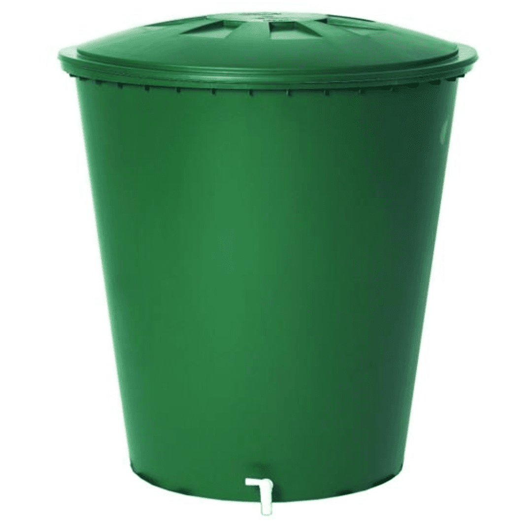 Green Round Polyethylene Tank 310L (+ Tap)
